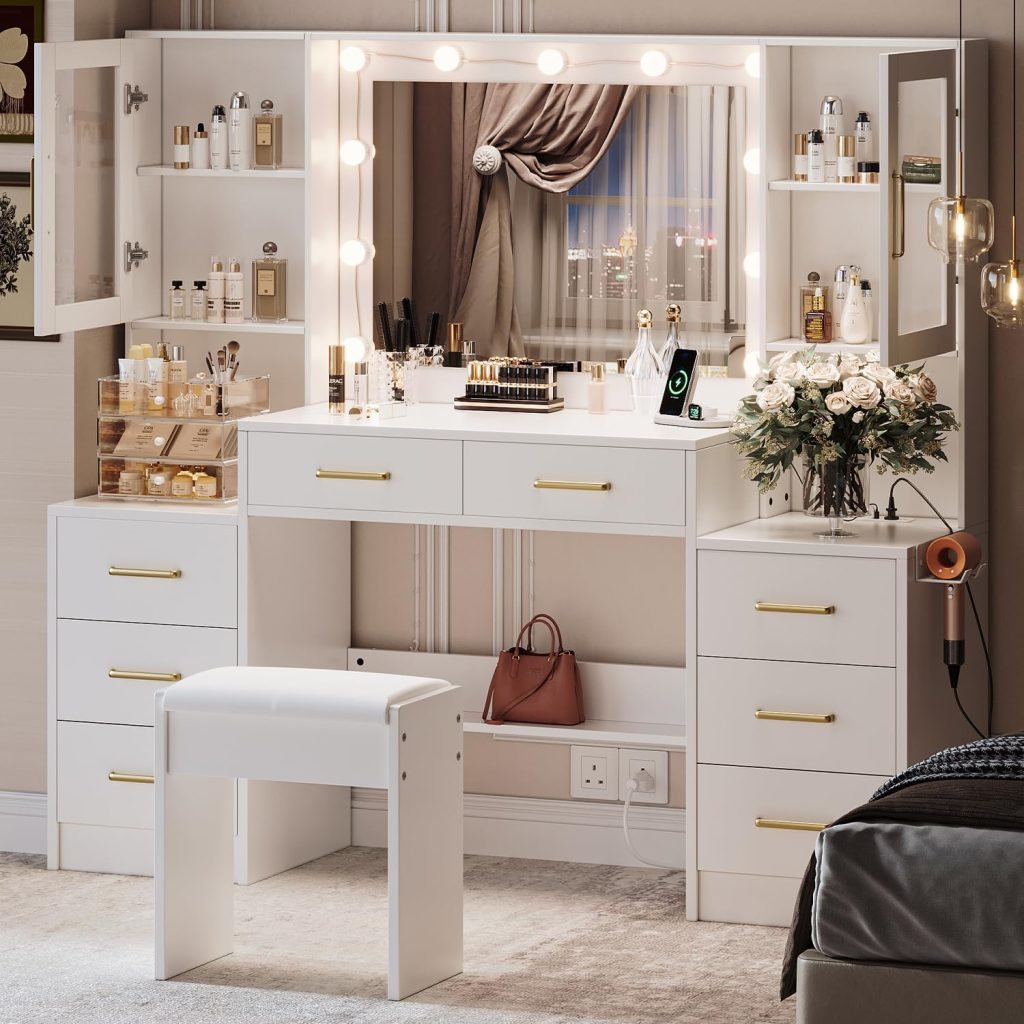 Large Vanity Desk with Mirror review